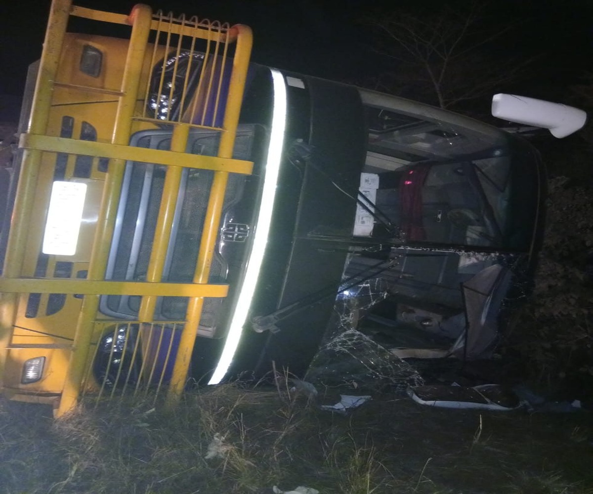 Two dead, 22 injured as Inter Africa bus overturns on Gweru-Zvishavane road