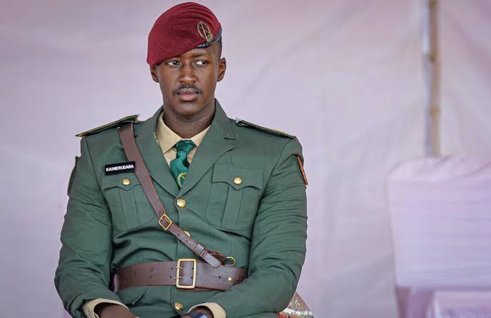 Uganda’s army chief watches as son is commissioned as second lieutenant by grandfather Museveni